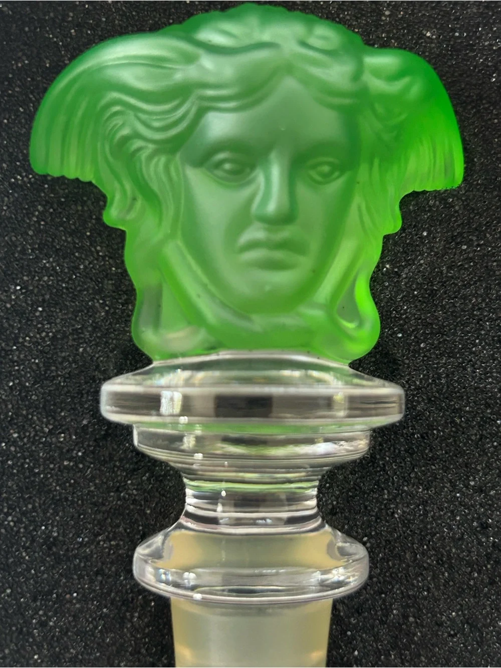 Versace Green Crystal Medusa Bottle Stopper